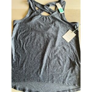 We Wander WeFlex Egypt Crossover Cut Out Tank Top Gray Womens L NEW